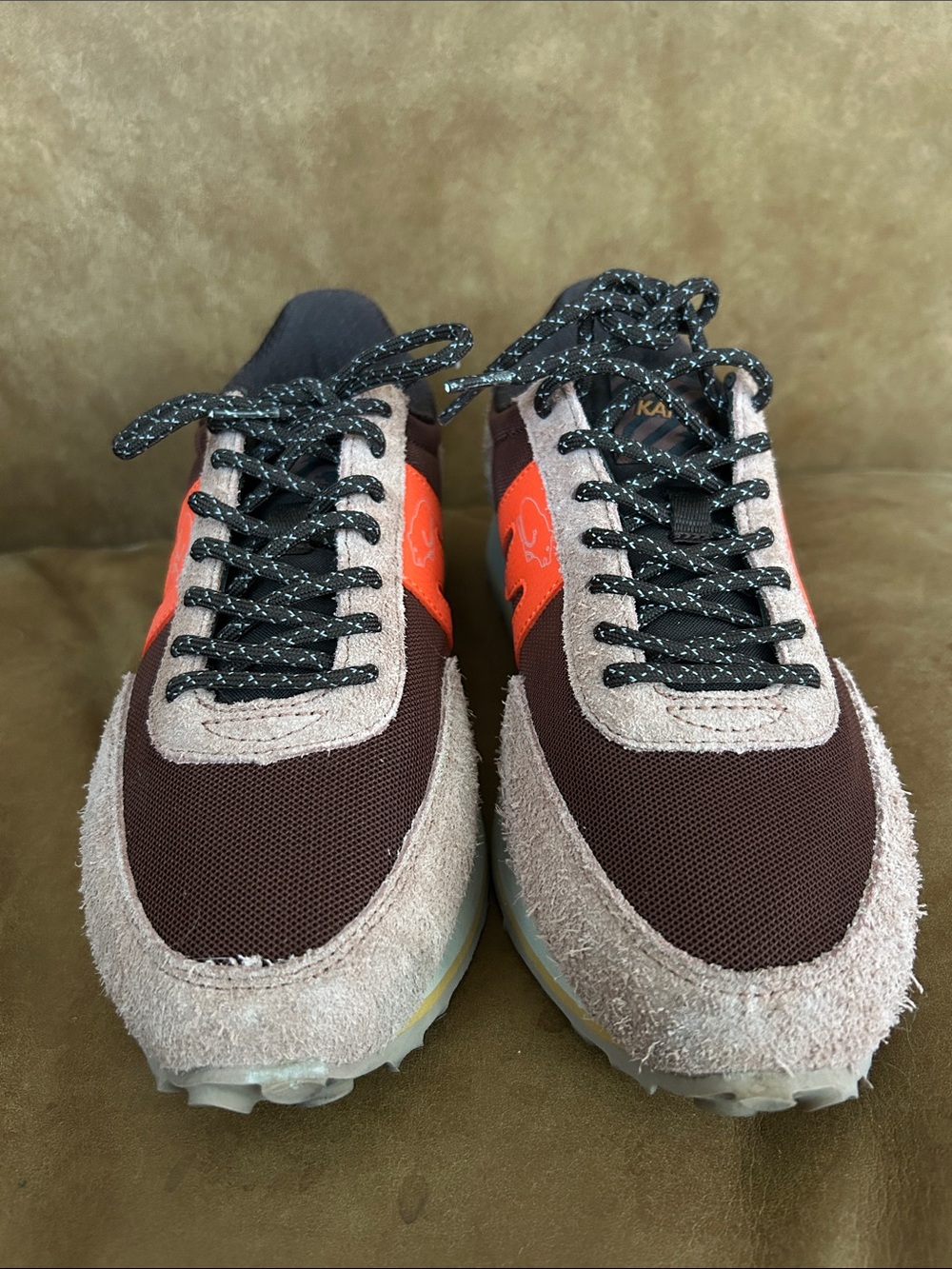 Women's Karhu Brown, Blush Suede-Trim Lace-Up Sneakers from Free People